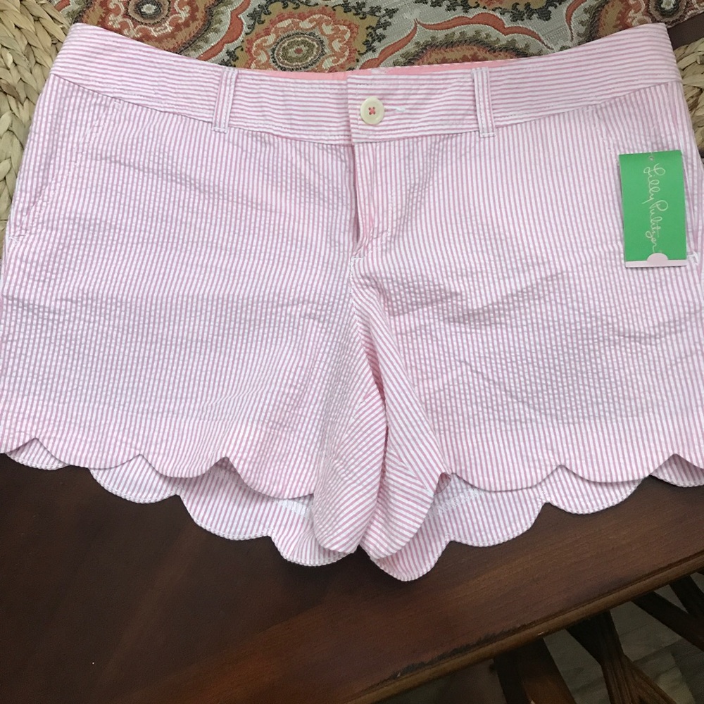 Lilly Pulitzer Seersucker Buttercup Shorts 14